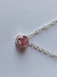 Preview: silver chain with 5 mm pink zirconia pendant-anchor chain 45 cm--